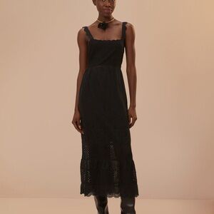 FARM Rio Black Crochet Lace Dress